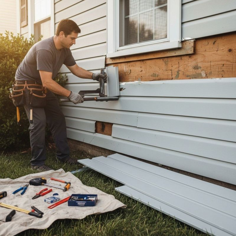 Our team working on Siding Service projects in Alamance County, NC