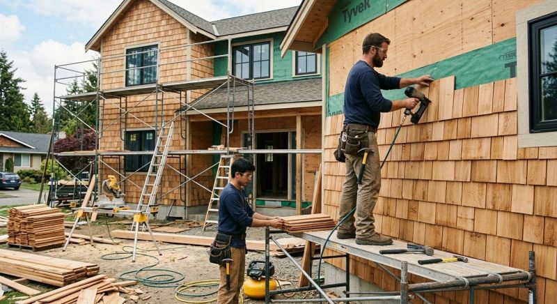 Cedar Cladding Installation in Alamance County, NC