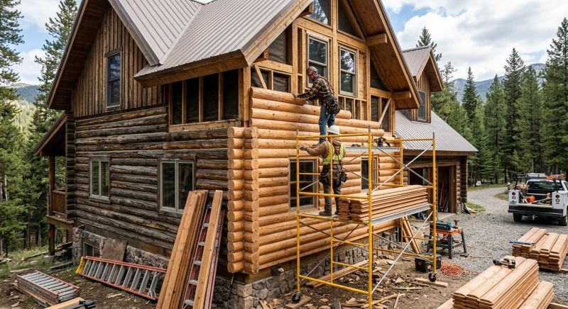 Log Siding Installation in Mebane, NC