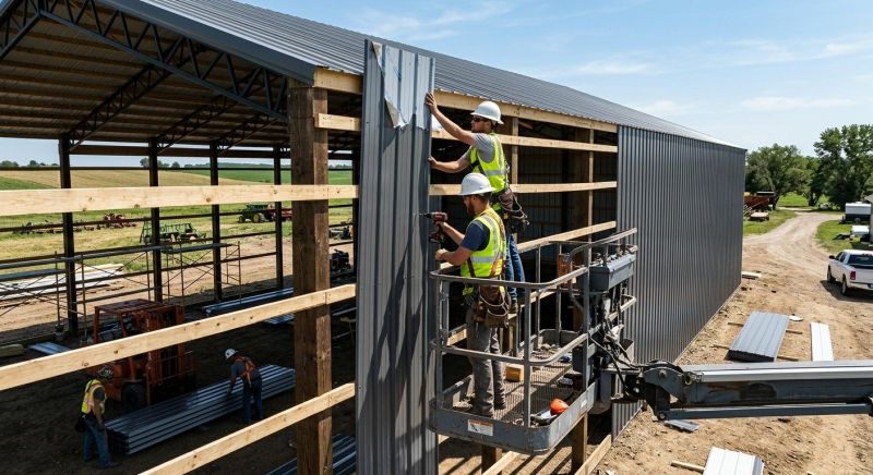 Metal Barn Siding Installation in Alamance County, NC
