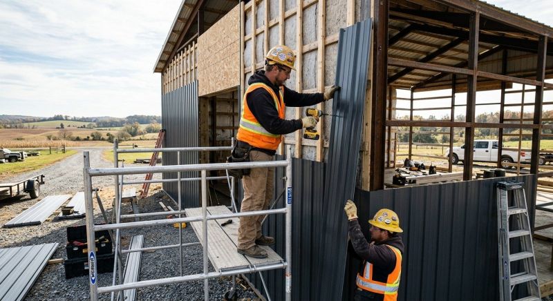 Metal Barn Siding Installation in Alamance County, NC