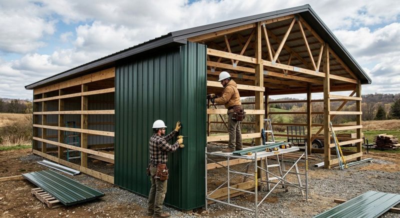 Metal Barn Siding Installation in Alamance County, NC