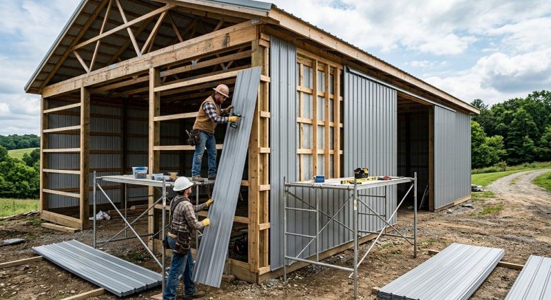 Pole Barn Siding Installation in Alamance County, NC