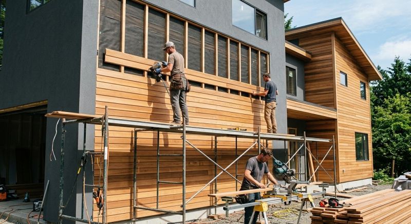 Wood Cladding Installation in Carrboro, NC