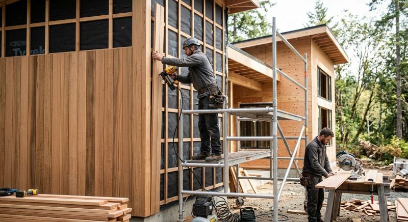 Wood Cladding Installation in Liberty, NC